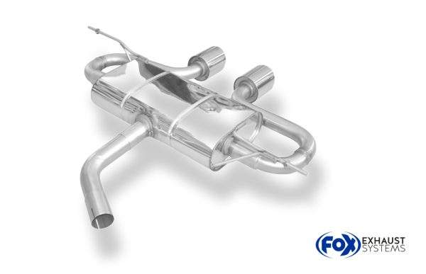 VW Golf V Endschalldämpfer Ausgang mittig R32-Design - 2x100 Typ 17 mittig – Bild 2