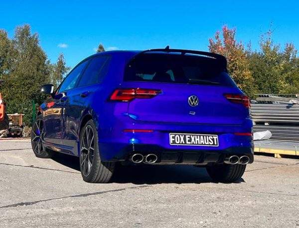 VW Golf VIII R Endrohre rechts/links - 2x115x85 Typ 32 rechts/links - passend auf den originalen Endschalldämpfer – Bild 3