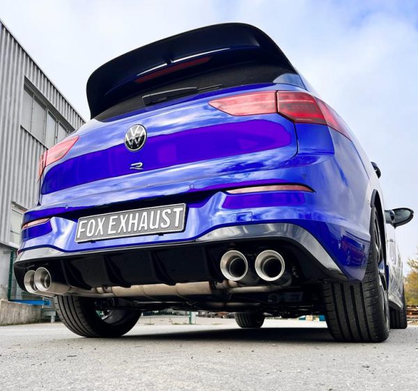 VW Golf 8 R Halbanlage ab OPF - 2x100 Typ 25 rechts/links mit perforierten Innenleben - mit 2 elektronischen Klappen – Bild 2