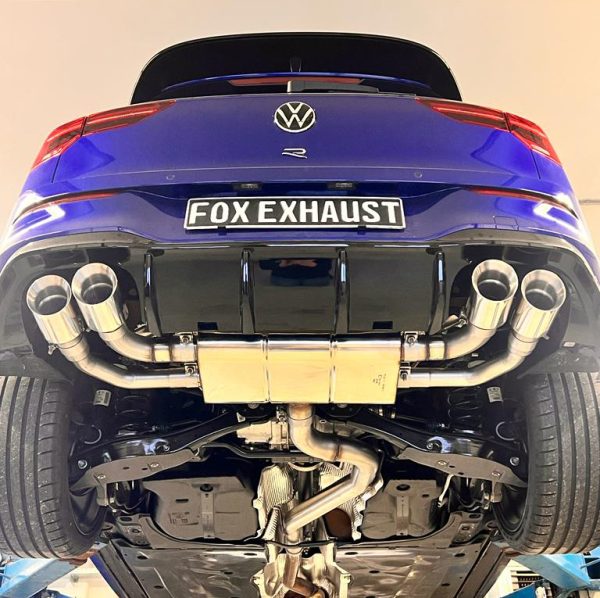VW Golf 8 R Halbanlage ab OPF - 2x100 Typ 25 rechts/links mit perforierten Innenleben - mit 2 elektronischen Klappen – Bild 4