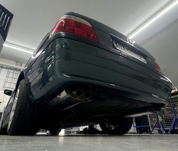 BMW E38 730i/ 735i/ 740i Endschalldämpfer rechts/links - 2x63 Typ 28 rechts/links (knicken hinter dem Schalldämpfer nach unten)