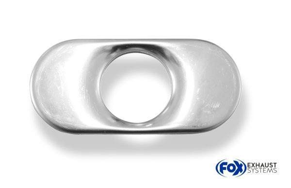 Deckel aufgestellt für Endrohr flachoval 150x70mm - Loch: 50mm