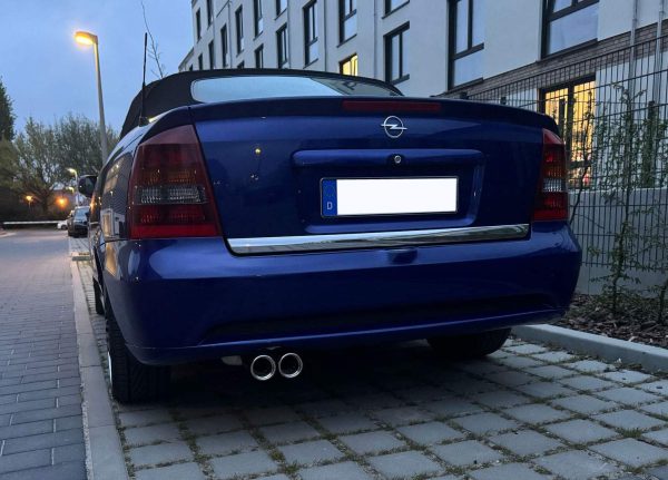 Opel Astra G Coupe/ Cabrio Endschalldämpfer Ø60mm - 2x76 Typ 13