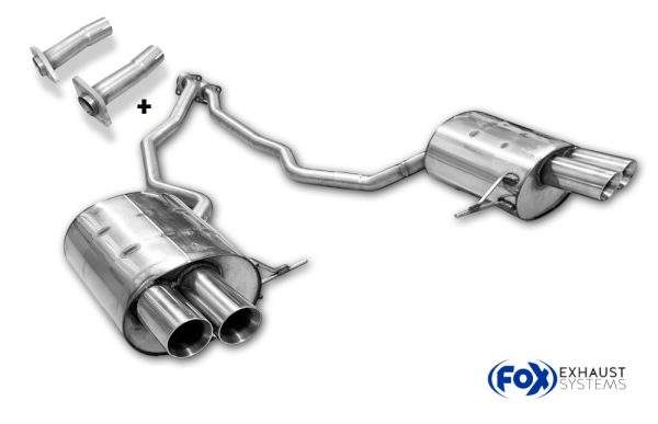 BMW X5 E53 Endschalldämpfer rechts/links inkl. Dieseladapter - 2x80 Typ 25 rechts/links