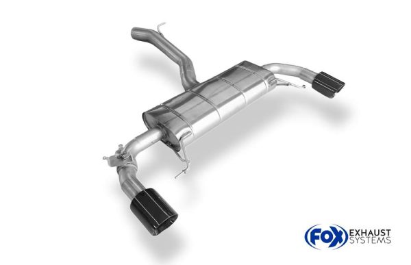 BMW X4 G02 - 30i Endschalldämpfer quer Ausgang rechts/links - 1x100 Typ 25 rechts/links SCHWARZ emalliert mit Abgasklappe - Nicht verbaubar bei Modellen mit Panoramadach – Bild 2