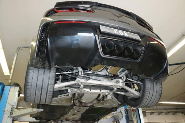 Corvette C7/ Z06 Endschalldämpfer Ausgang mittig - 4x100 Typ 25 mittig SCHWARZ – Bild 8