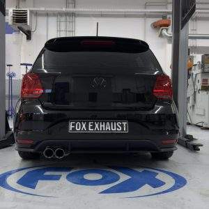 VW Polo 6R Endschalldämpfer - 2x90 Typ 25 passend für die originale VW Polo 6R GTI Stoßstange