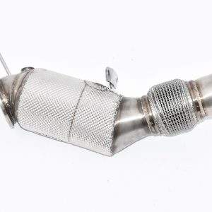 90>>>76mm Downpipe mit 200 Zellen Sport-Kat. Edelstahl
