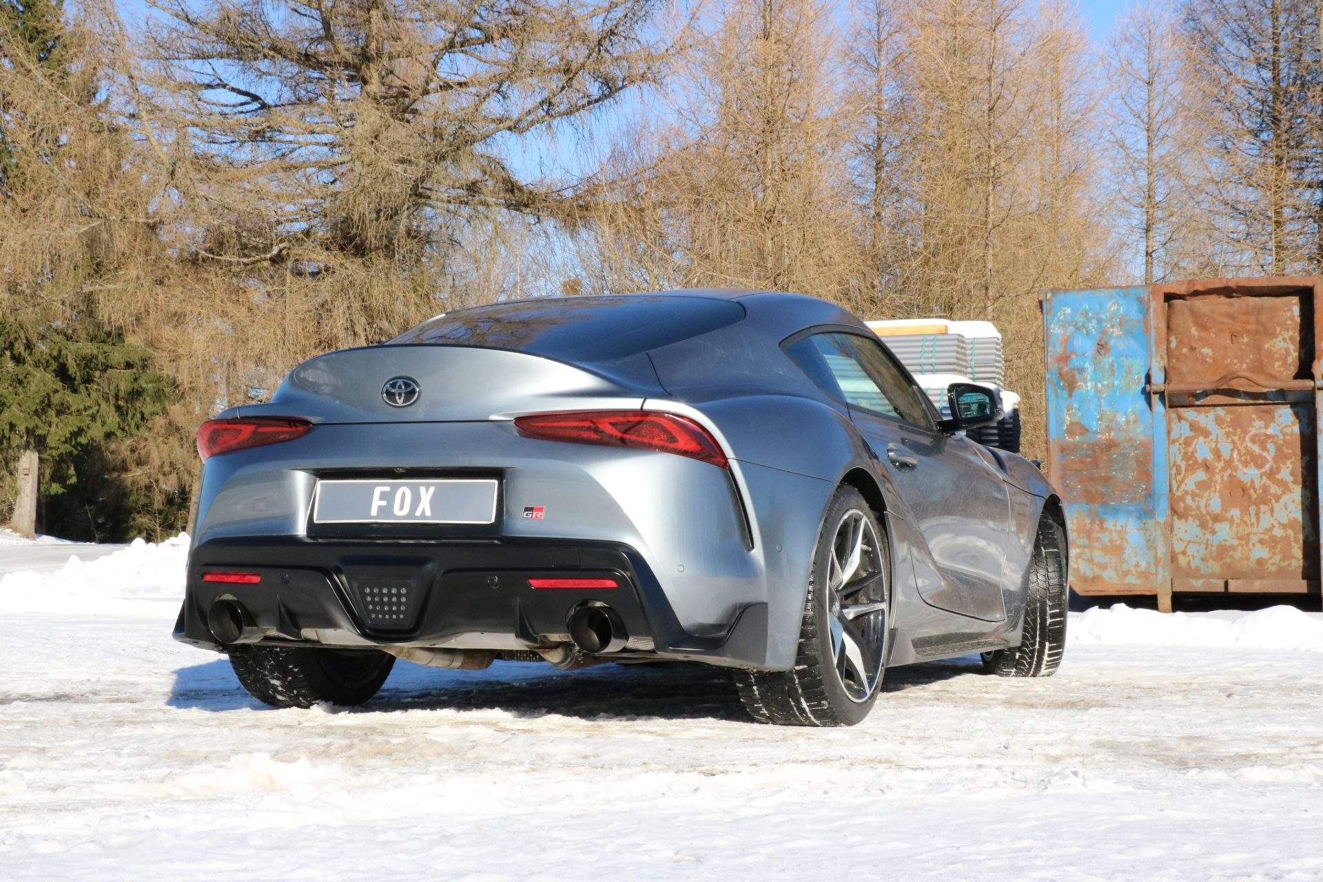 Toyota Supra JTSC Endschalldämpfer quer Ausgang rechts/links mit Abgasklappe – 1×114 Typ 25 rechts/links schwarz