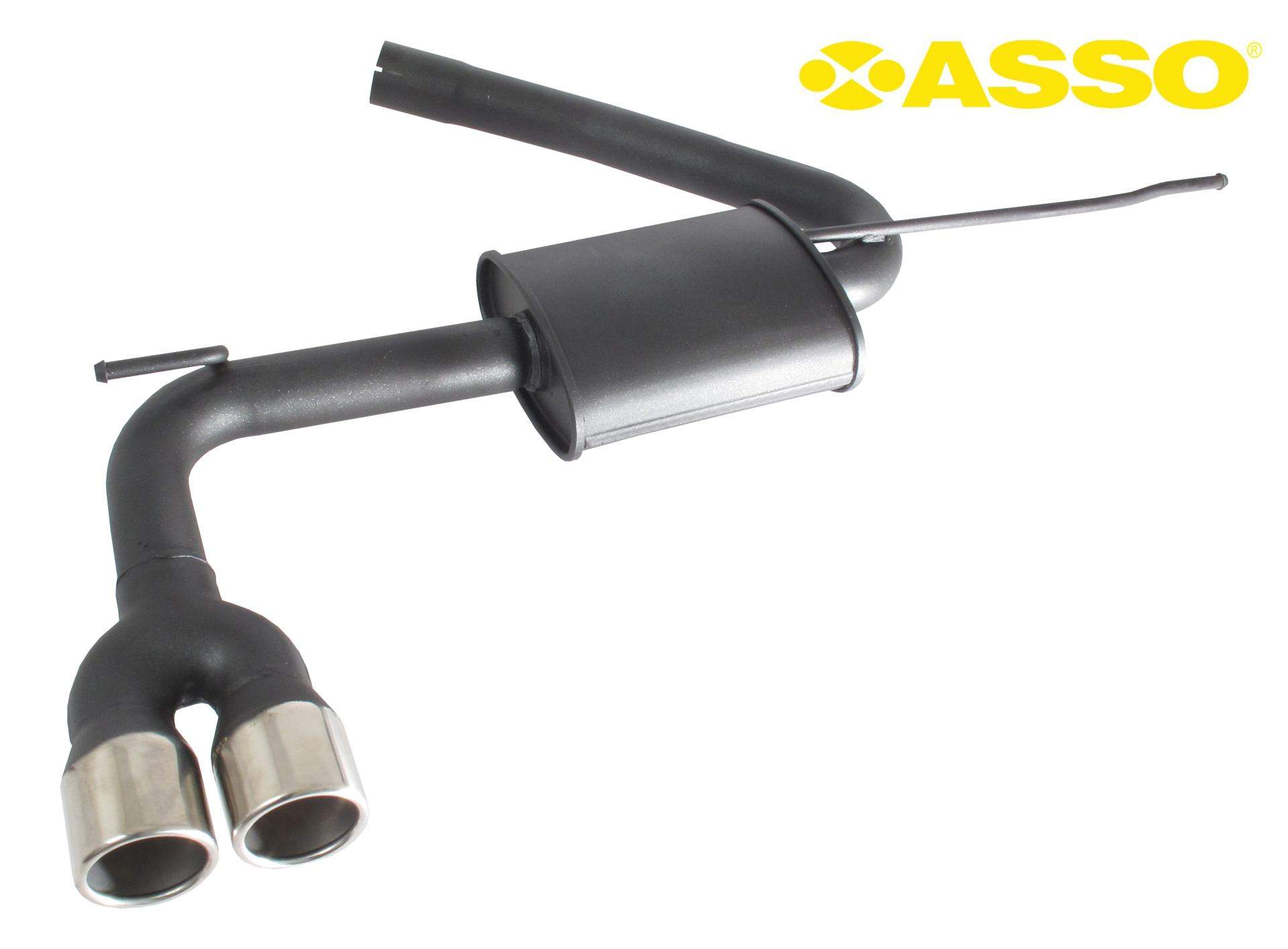 ASSO Sportauspuff 2x76mm für Audi A3 8V 1.2TFSI/1.6TDI