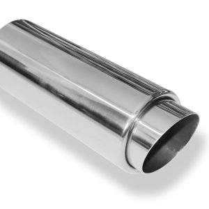 Anschweißendrohr Typ 27 - Racing Design Ø 70mm außen - 55mm innen an der Vorderseite/ Länge: 330 mm / Einsatz: 90mm lang