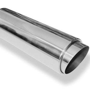 Anschweißendrohr Typ 27 - Racing Design Ø 90mm außen - 70mm innen an der Vorderseite/ Länge: 330 mm / Einsatz: 90mm lang