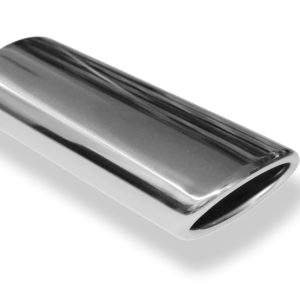 Anschweißendrohr Typ 32 86x54 mm / Länge: 200 mm / oval / eingerollt / 29° abgeschrägt / ohne Absorber