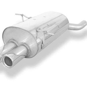 FOX Sportauspuff passend für BMW E46 320/ 323/ 328 Endschalldämpfer einflutig auf original MSD - 2x76 Typ 13