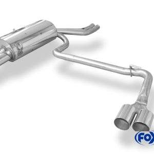 FOX Sportauspuff passend für BMW E46 320/ 323/ 325/ 328/ 330 Endschalldämpfer Ausgang rechts/links zweiflutig - 2x76 Typ 10 rechts/links