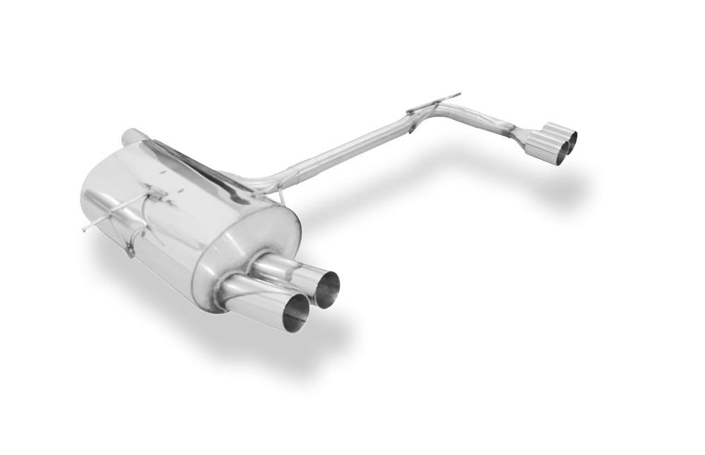 FOX Sportauspuff passend für BMW E46 320/ 323/ 328 Endschalldämpfer Ausgang rechts/links einflutig auf original MSD - 2x76 Typ 10 rechts/links – Bild 3