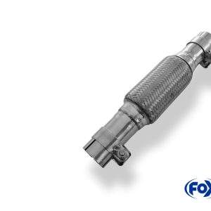 Flexibles Rohr Interlock - Ø70mm - Länge: 200mm + Stutzen Innenleben besteht aus Edelstahlwellrohr - Außenhülle ist Edelstahlgeflecht - Mit Edelstahl-Schlussstutzen zum Schrauben mit Schelle - d2 (innen): variabel (muss separat angegeben werden!)