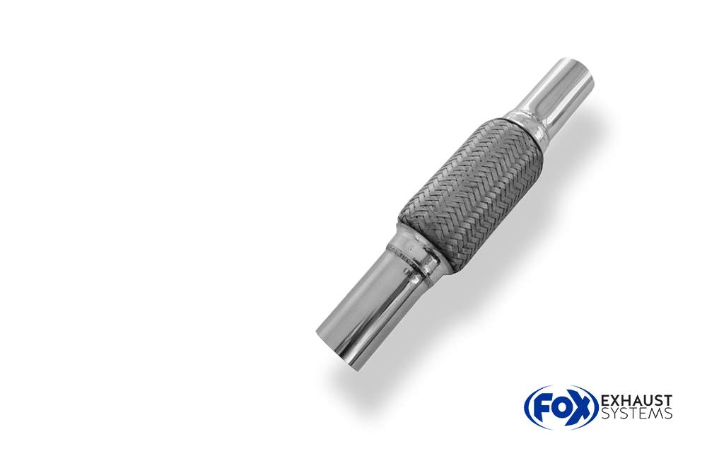Flexibles Rohr Interlock - Ø70mm - Länge: 150mm + Stutzen Innenleben besteht aus Edelstahlwellrohr - Außenhülle ist Edelstahlgeflecht - Mit Edelstahl-Schlussrohren zum Anschweißen - d2 (innen): variabel (muss separat angegeben werden!)