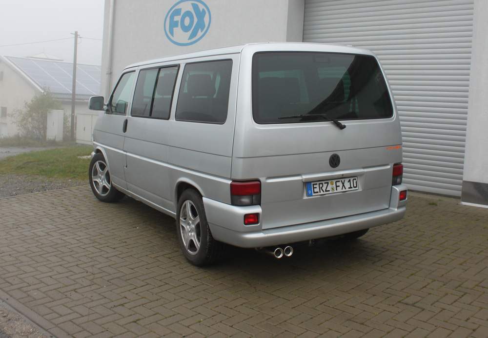 VW T4 - Frontantrieb - Bus/ Transporter/ Multivan/ Caravelle Endschalldämpfer - 2x80 Typ 13 – Bild 4