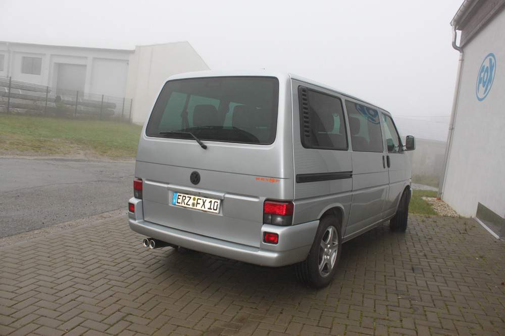 VW T4 - Frontantrieb - Bus/ Transporter/ Multivan/ Caravelle Endschalldämpfer - 2x80 Typ 13 – Bild 2