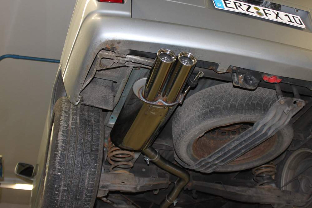VW T4 - Frontantrieb - Bus/ Transporter/ Multivan/ Caravelle Endschalldämpfer - 2x80 Typ 13 – Bild 6