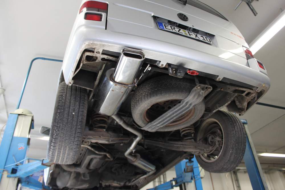 VW T4 - Frontantrieb - Bus/ Transporter/ Multivan/ Caravelle Endschalldämpfer - 160x80 Typ 53 – Bild 4