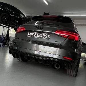 Audi A3 - 8V Sportback quattro Facelift Endschalldämpfer Ausgang rechts/links inklusive Vorschalldämpfer - 160x130 Typ 38 rechts/links schwarz