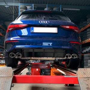 Audi A3 - GY Sportback Endschalldämpfer Ausgang rechts/links - 2x115x85 Typ 32 rechts/links passend für S3 Stoßstange