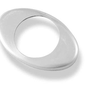 Deckel aufgestellt für Endrohr oval 86x54mm - Loch: 40mm