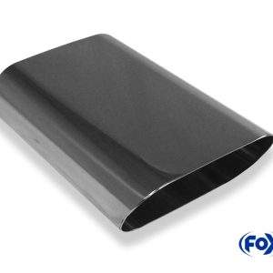 Anschweißendrohr Typ 50 150x70 mm / Länge: 300 mm  - flachoval / uneingerollt / 30° abgeschrägt / ohne Absorber