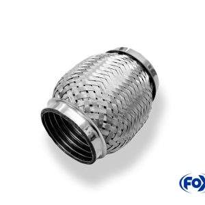 Flexibles Rohr Interlock - Ø70mm innen - Länge: 100mm Innenleben besteht aus Edelstahlwellrohr - Außenhülle ist Edelstahlgeflecht