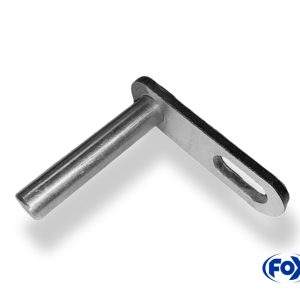 Halter mit Rundeisen und Flachmaterial Ø12mm Langloch 11x24mm/ Rundstahl 12mm